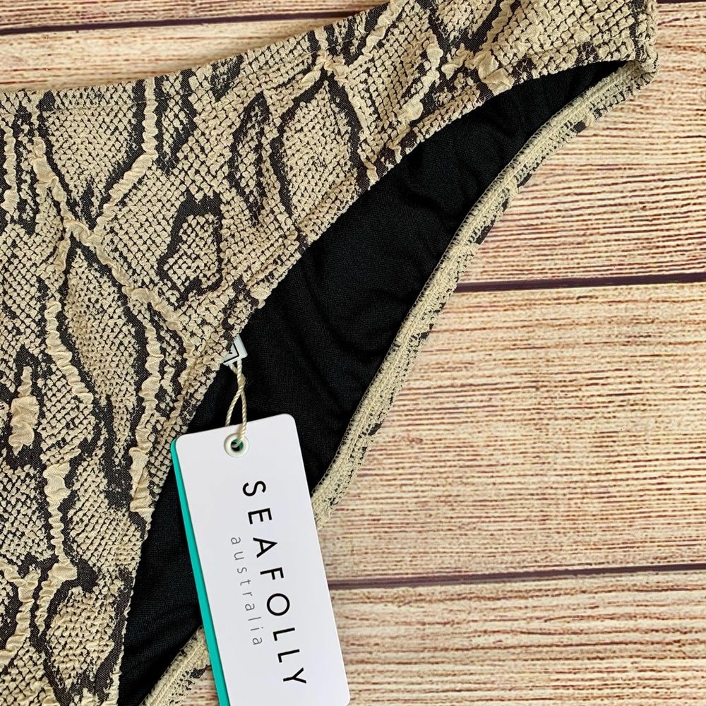 NWT Seafolly Australia snake print bikini bottoms
